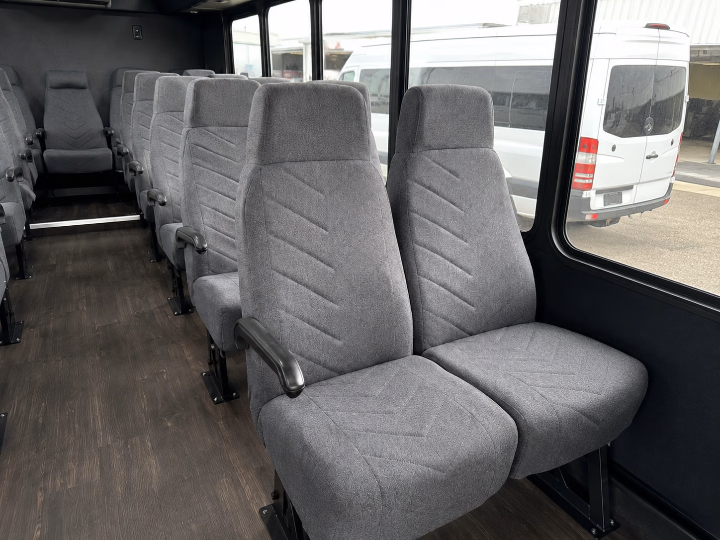 everett 18 passenger minibus inside