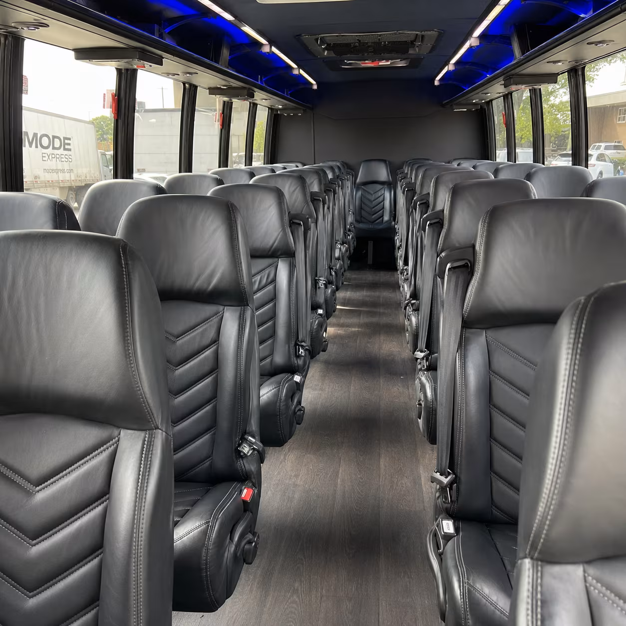 everett 28 passenger minibus interior
