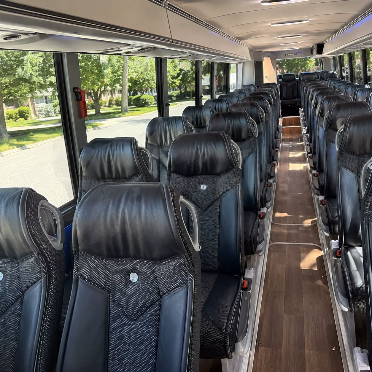 everett 40 passenger charter bus inside