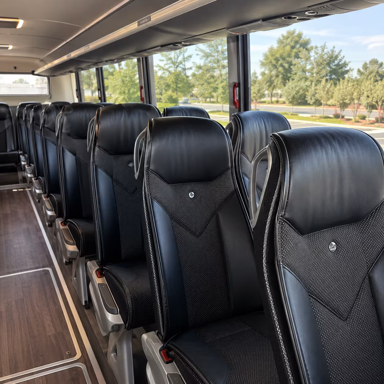 everett 45 passenger charter bus interior
