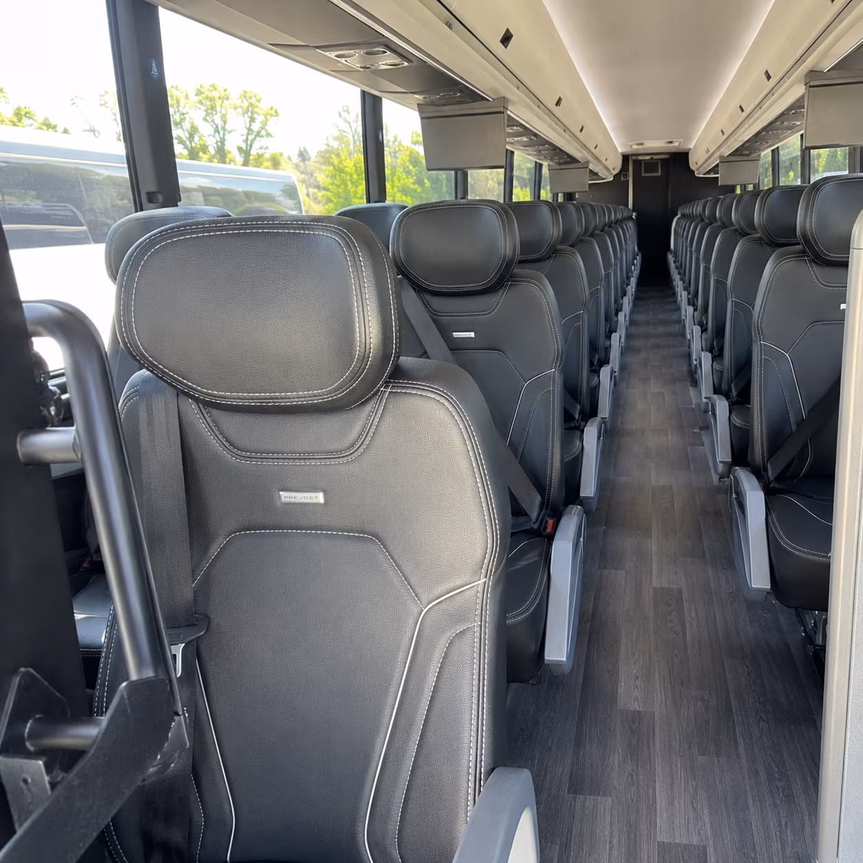 everett 47 passenger charter bus interior