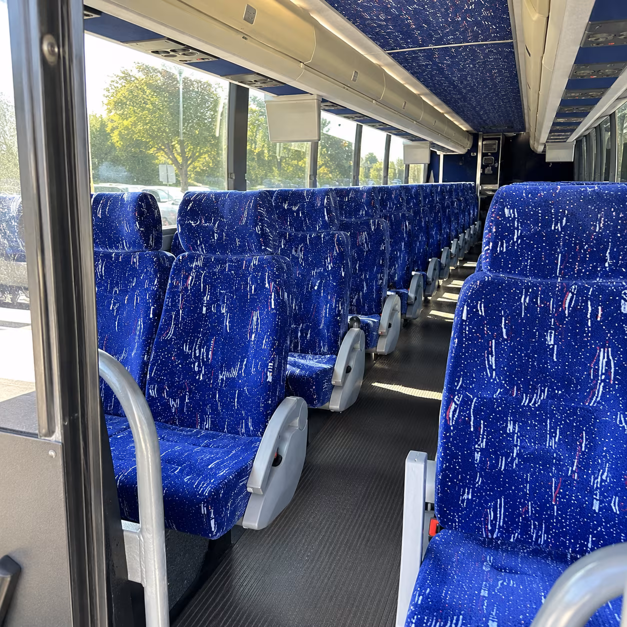 everett 50 passenger charter bus inside